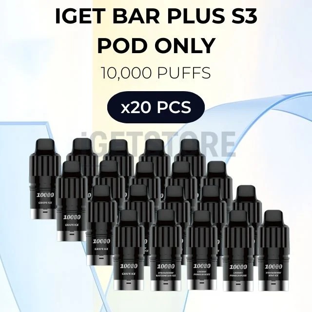 20 PCS – IGET Bar Plus S3 Pod Only 10000 Puffs at VapingOz Australia - IGET 10000 Puffs - VapingOz 20 PCS – IGET Bar Plus S3 Pod Only 10000 Puffs at VapingOz Australia - IGET 10000 Puffs