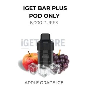 IGET Bar Plus Pods 6000 Puffs – Apple Grape Ice at VapingOz Australia - IGET 6000 Puffs