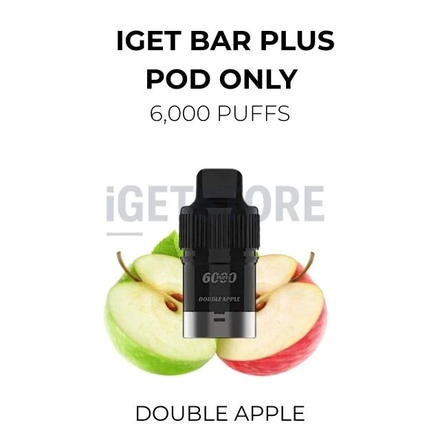 IGET Bar Plus Pods 6000 Puffs – Double Apple at VapingOz Australia - IGET 6000 Puffs - VapingOz IGET Bar Plus Pods 6000 Puffs – Double Apple at VapingOz Australia - IGET 6000 Puffs