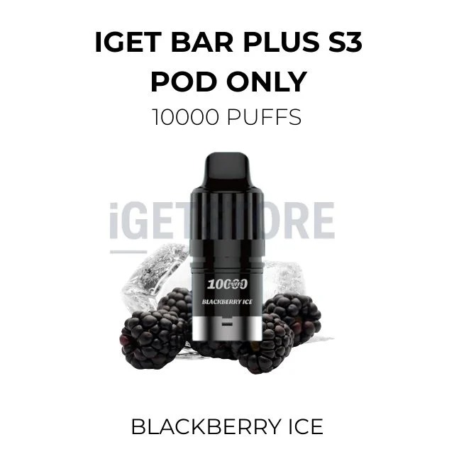 IGET Bar Plus S3 Pod Only 10000 Puffs – Blackberry Ice at VapingOz Australia - VapingOz IGET Bar Plus S3 Pod Only 10000 Puffs – Blackberry Ice at VapingOz Australia
