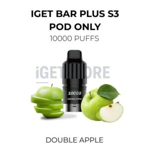 IGET Bar Plus S3 Pod Only 10000 Puffs – Double Apple at VapingOz Australia