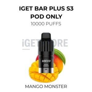 IGET Bar Plus S3 Pod Only 10000 Puffs – Mango Monster at VapingOz Australia