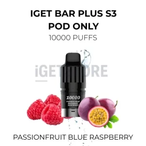 IGET Bar Plus S3 10000 Puffs – Passionfruit Blue Raspberry