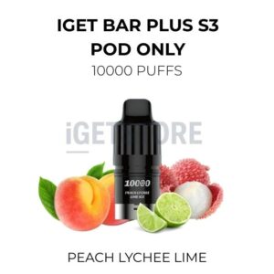 IGET Bar Plus S3 Pod Only 10000 Puffs – Peach Lychee Lime at VapingOz Australia