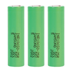Samsung 25R 2500mAh 18650 Lithium Batteries (Triple)