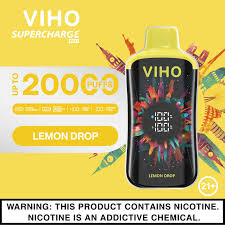 VIHO Supercharge 20k Pro – Lemon Drop authentic disposable vapes product at VapingOz Australia
