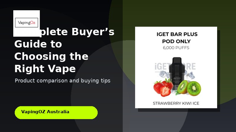 Complete Buyer’s Guide to Choosing the Right Vape Device in Australia with disposable vape product image for Australian shoppers